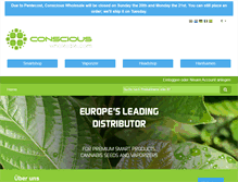 Tablet Screenshot of consciouswholesale.de